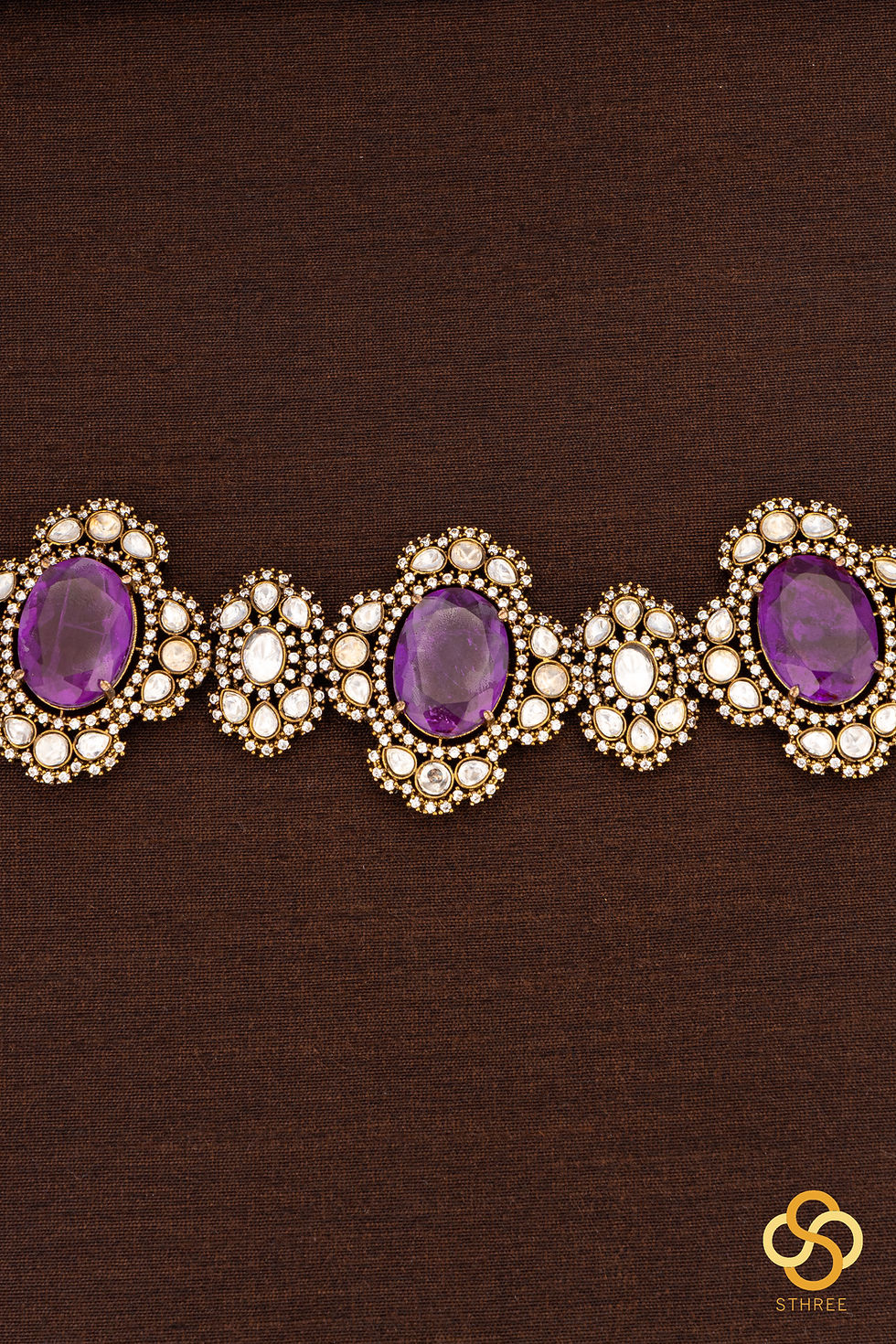 Thumbnail: Victorian choker with Amethyst stones and zircons