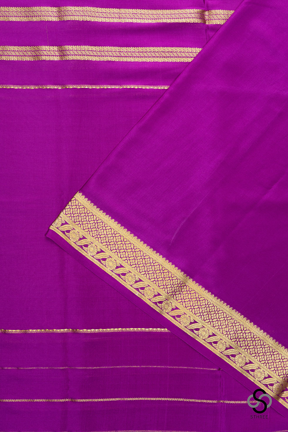 Thumbnail: Mysore crepe silk - Purple