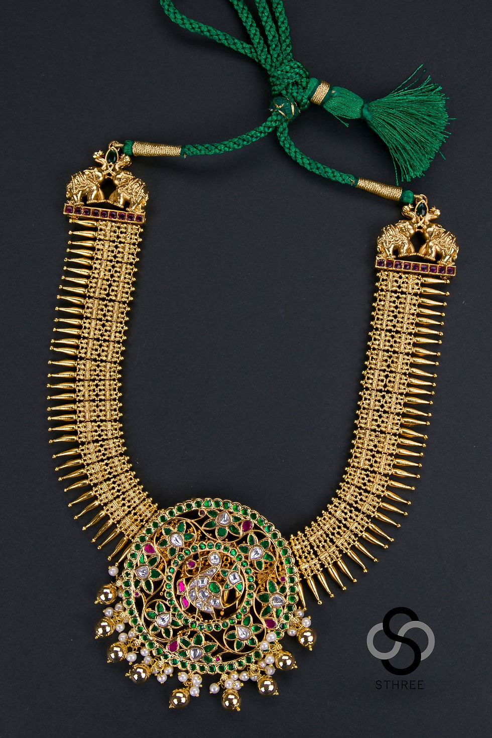 Thumbnail: Mullai Malai with Rakkodi - Emerald green