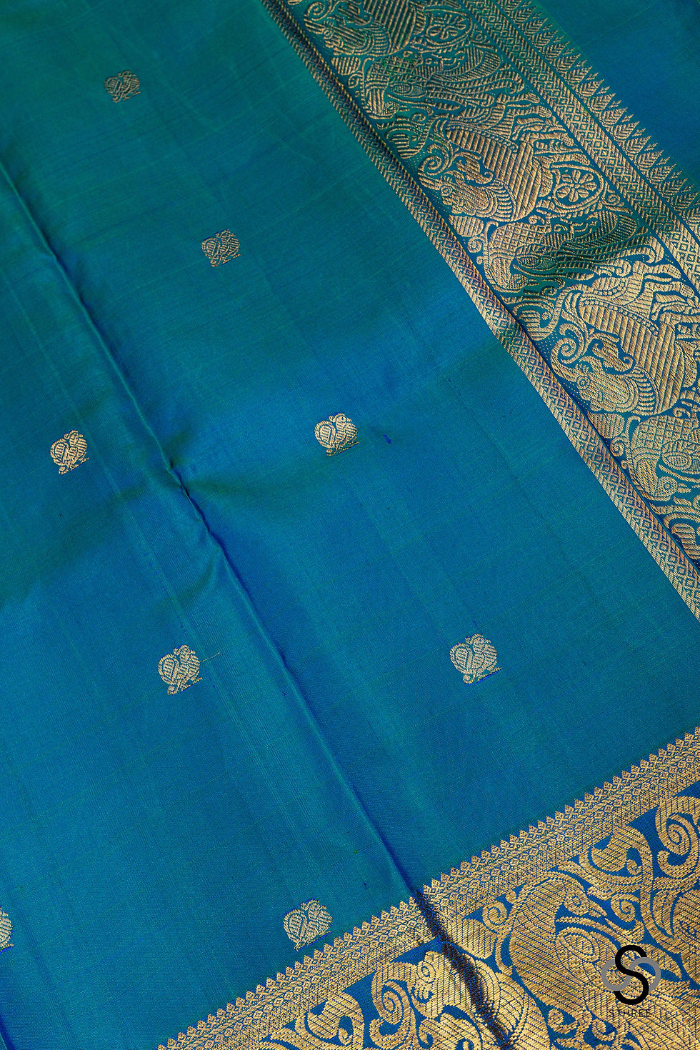 Thumbnail: Kanjivaram Silk Dupatta - Mayilkazhuthu