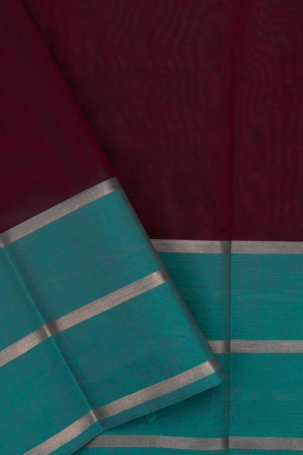 Thumbnail: Kanchi Cotton - Chocolate brown and teal
