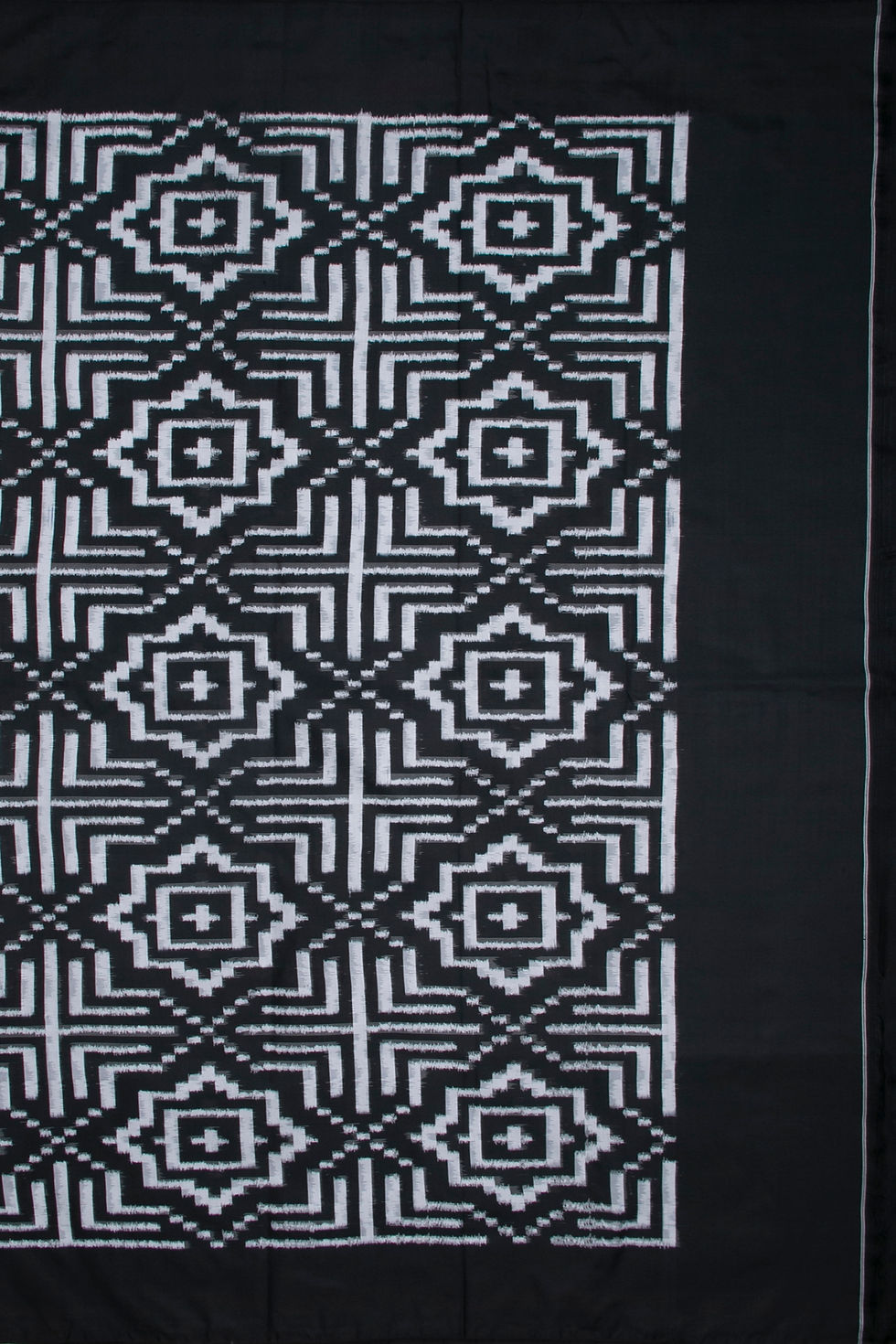 Thumbnail: Double ikat in silk - Monochorme classics