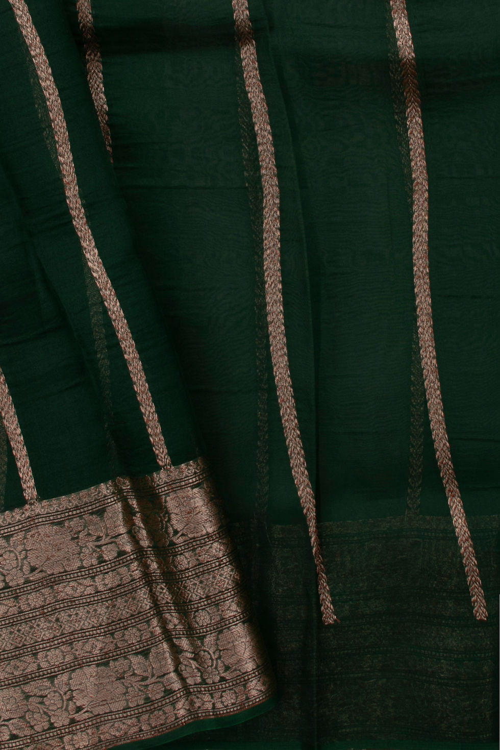 Thumbnail: Shibori Organza - Emerald green