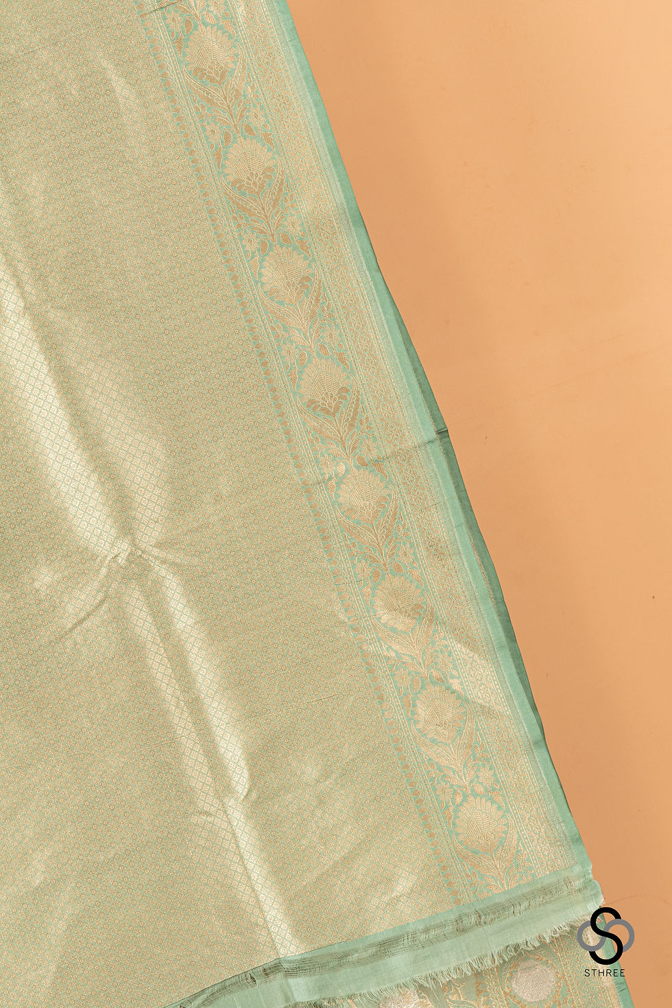 Thumbnail: Banarasi silk - Pastel green