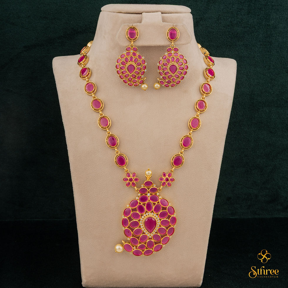 Thumbnail: Ruby red Mango Neckpiece