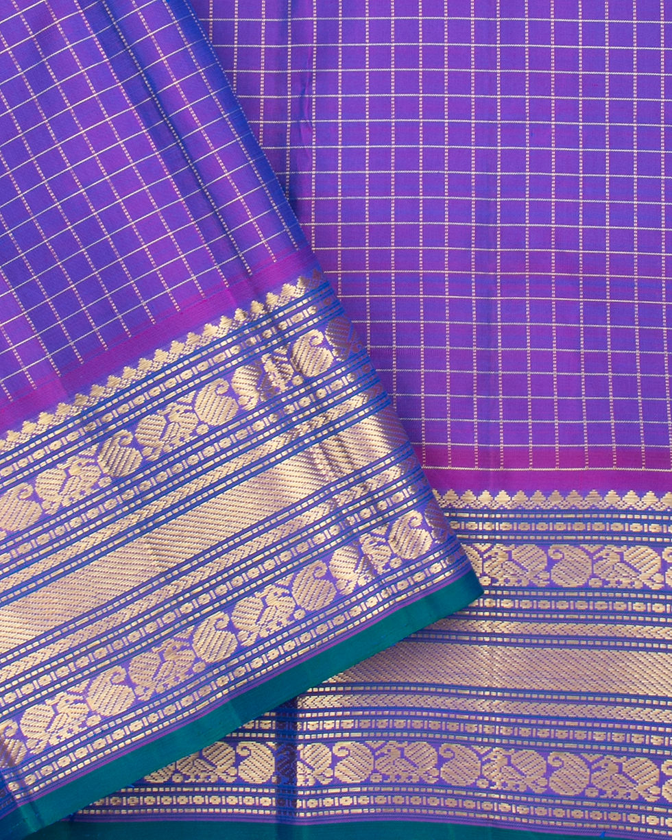 Thumbnail: Kanjivaram - Blue and Purple