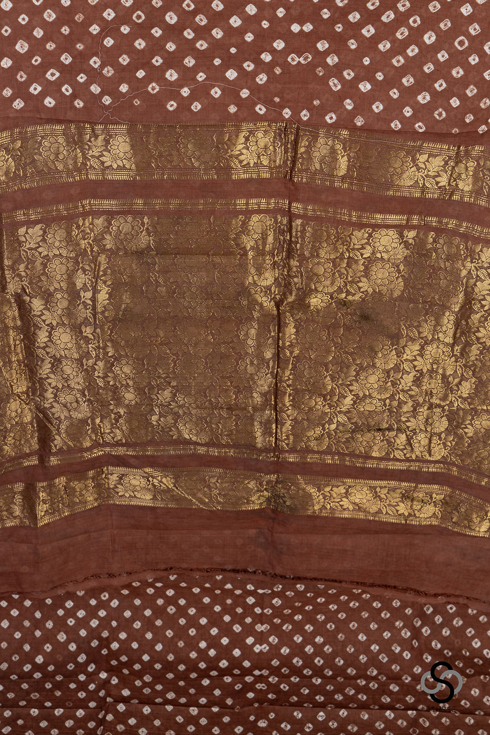 Thumbnail: Handknotted Sungudi - Light brown