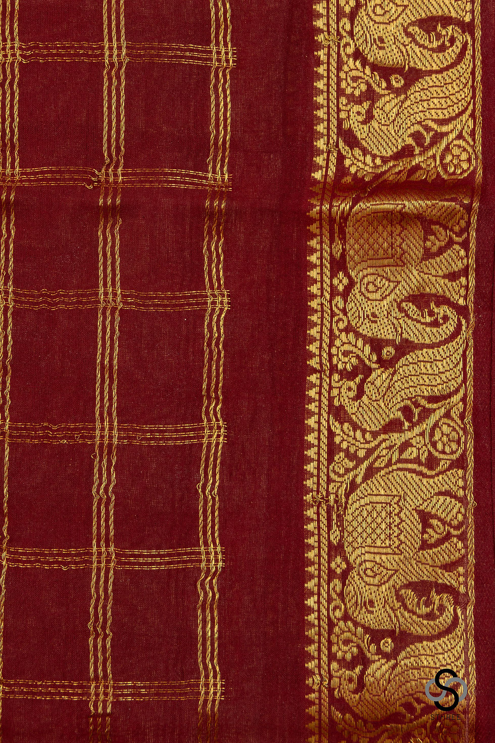 Thumbnail: Madurai sungudi kattam - Brown