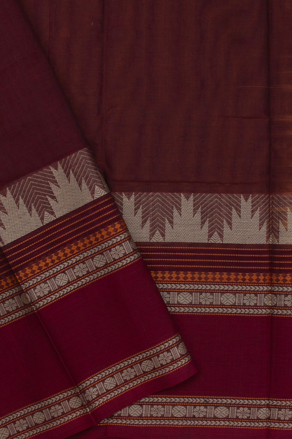 Thumbnail: Kanchi Cotton - Mustard and Maroon