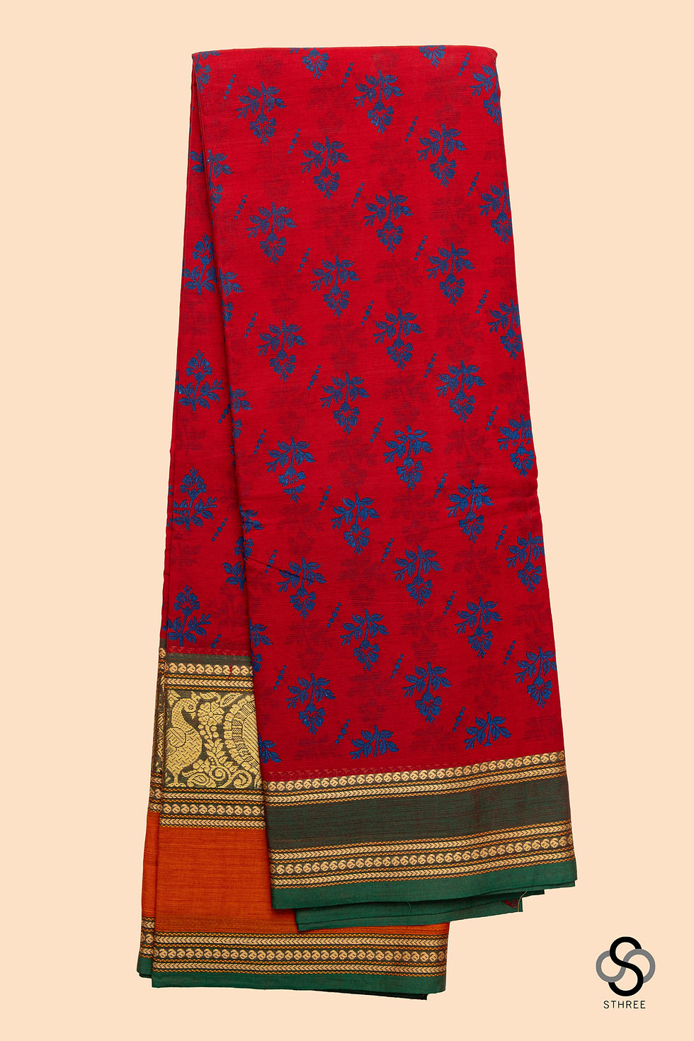 Thumbnail: Printed Kanchi cotton - Red