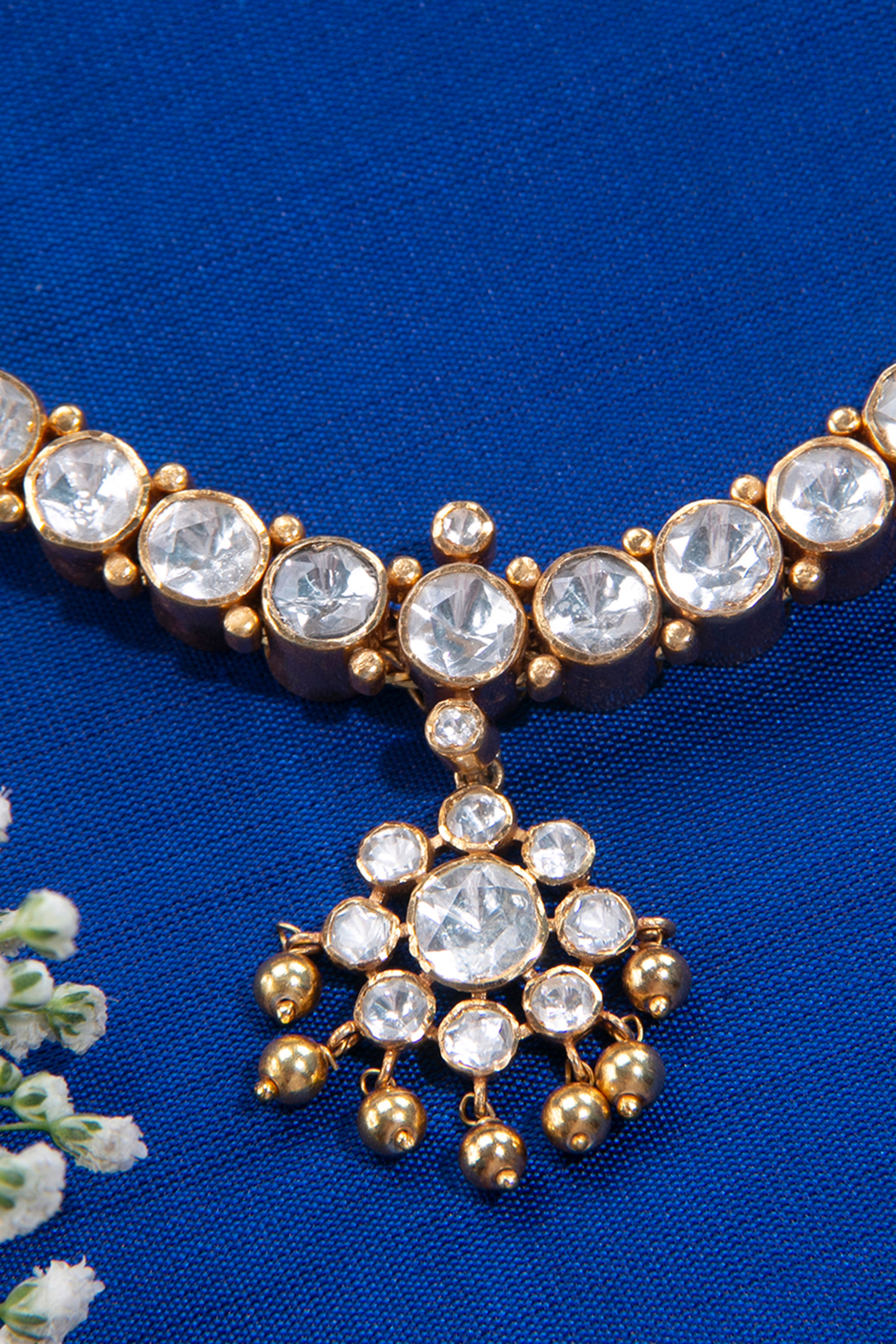 Vairam - Moissonite Addigai - Gold balls hanging