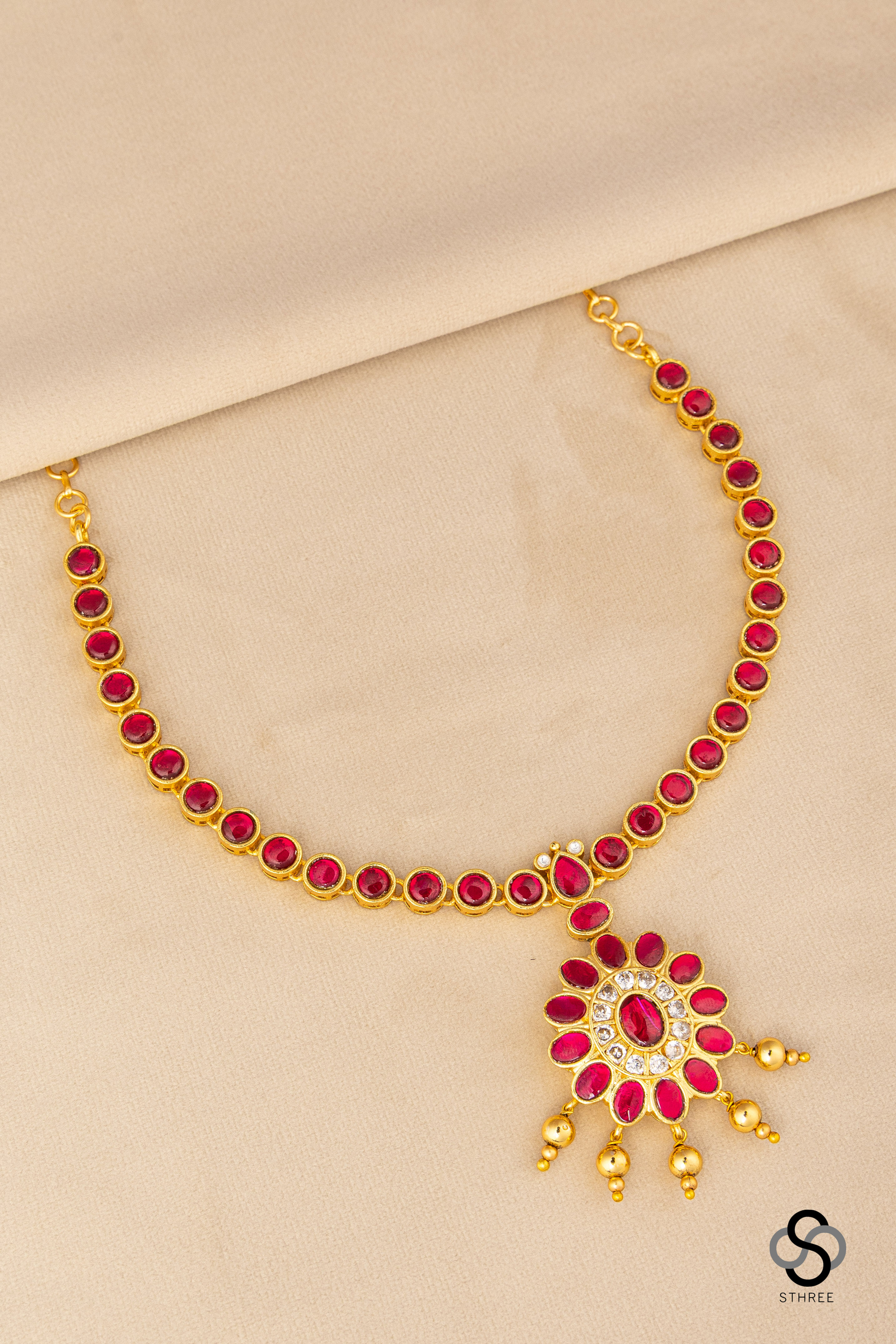 Ruby red Necklace set
