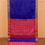 Thumbnail: Raw silk with Ikat pallu - Navy blue with Pink