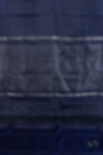 Thumbnail: Mulberry Silk Ikat  - Deep blue stripes with Satin border