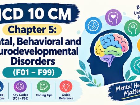 Chapter 5: Mental, Behavioral and Neurodevelopmental disorders(F01 – F99