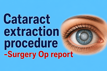 Operative report Cataract extraction