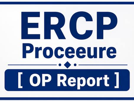 Operative report ERCP