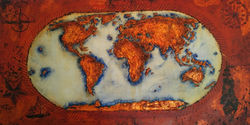 Old world with copper leaf