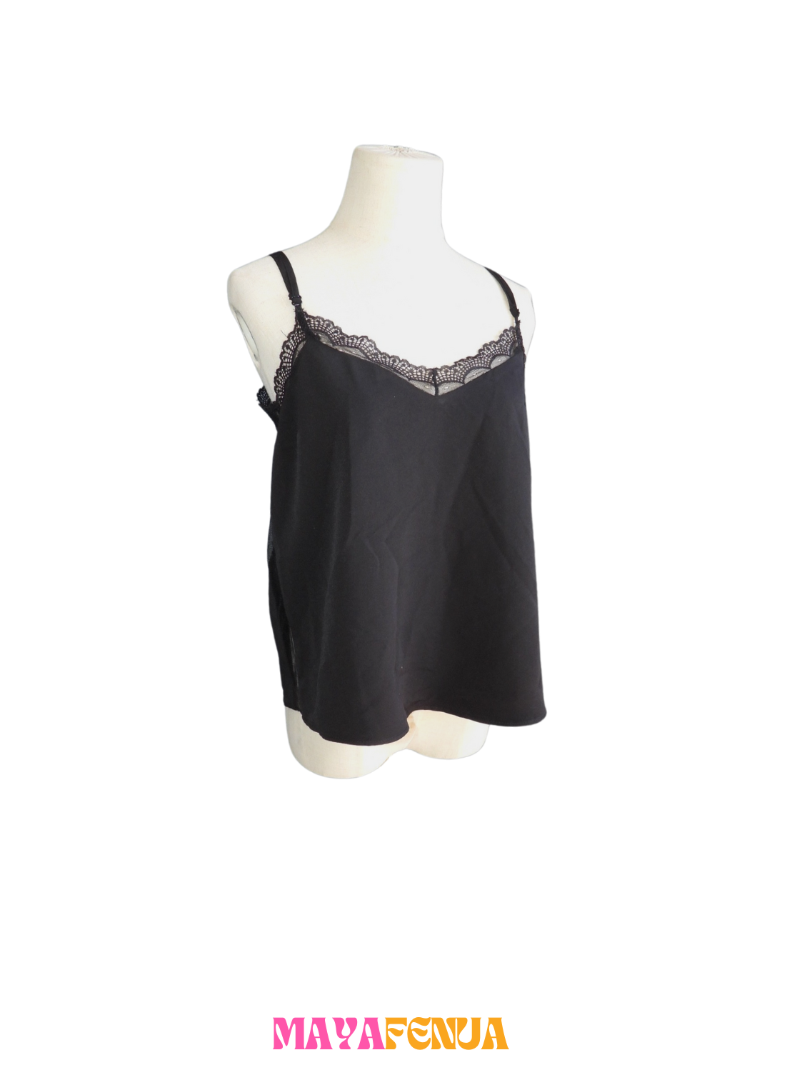 TOP NOIR EFFET SATIN - NAFNAF - 36