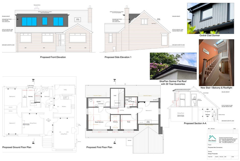 An example of a loft conversion to provide a new master bedroom with ensuite and walk-in wardrobe. 
