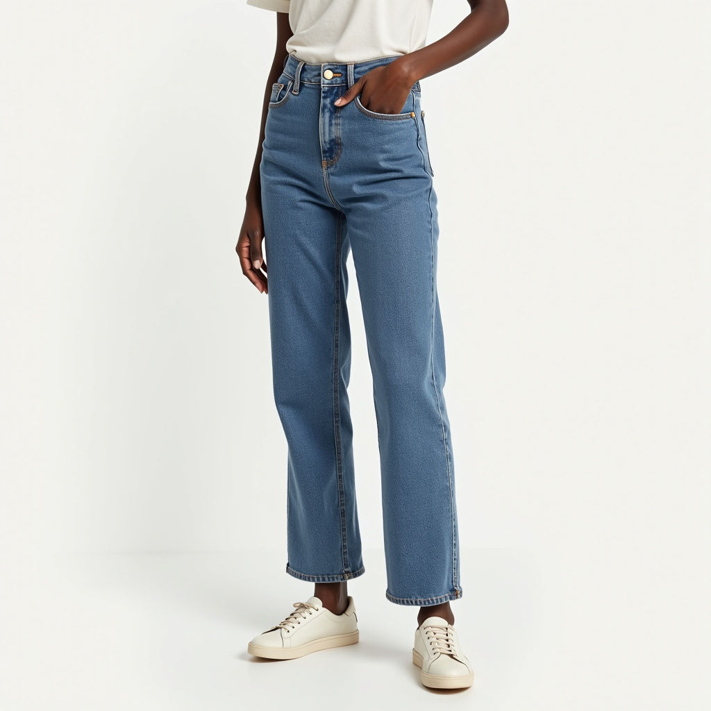 High Waisted Denim Jeans