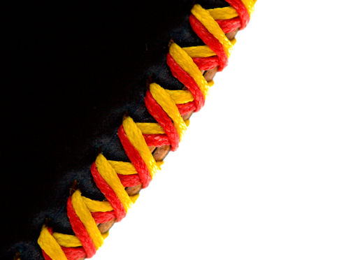 Superman-themed hand-stitching eyeglasses case.