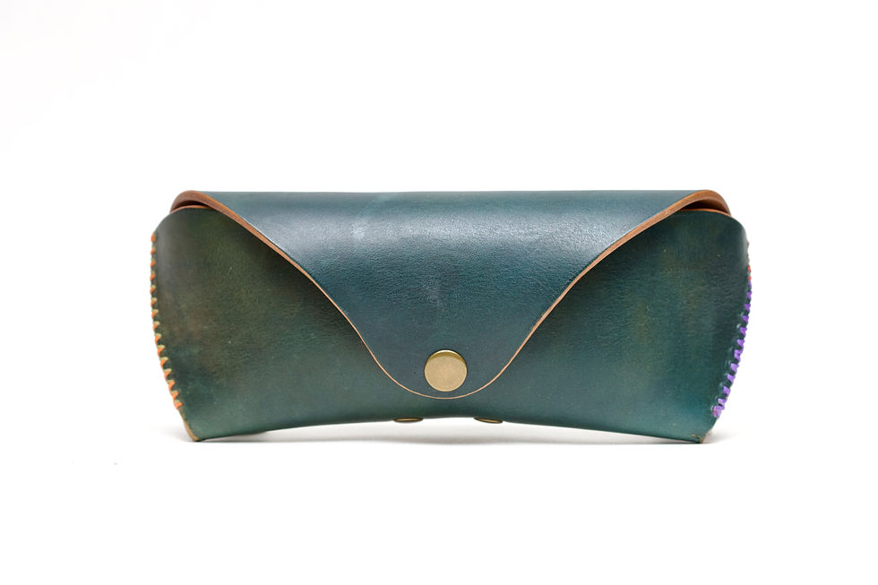 VERDANT INTERLUDE (Extra Rigid Hand-Dyed Eyewear Case)