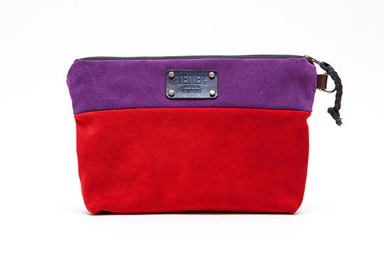 MELISSA - ON MAPLE LEAVES (cow suede clutch with a full grain latigo strap)