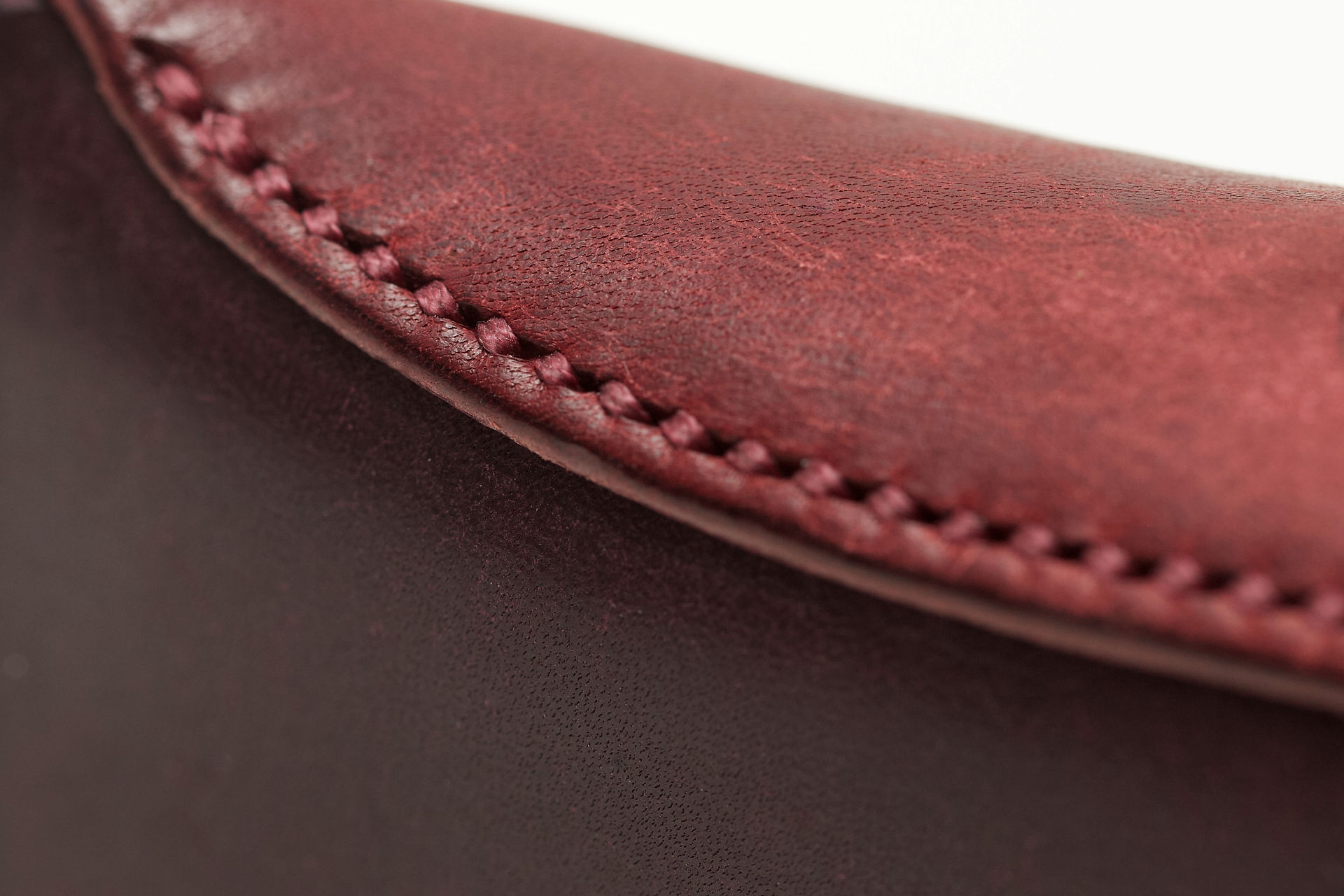 saddle stitched on badalassi carlo pueble leather.