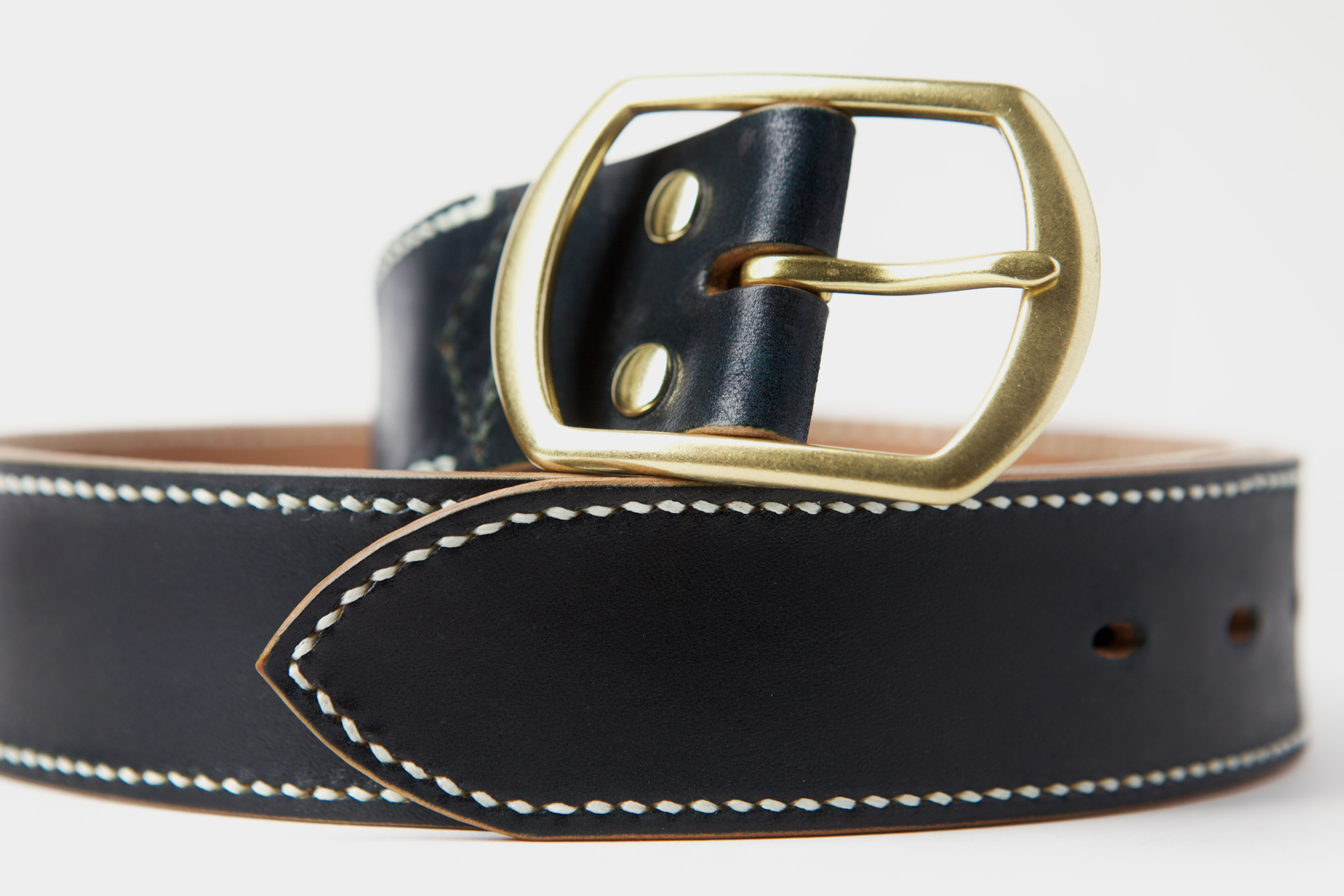 Dark Geeen HORWEEN horsehide belt
