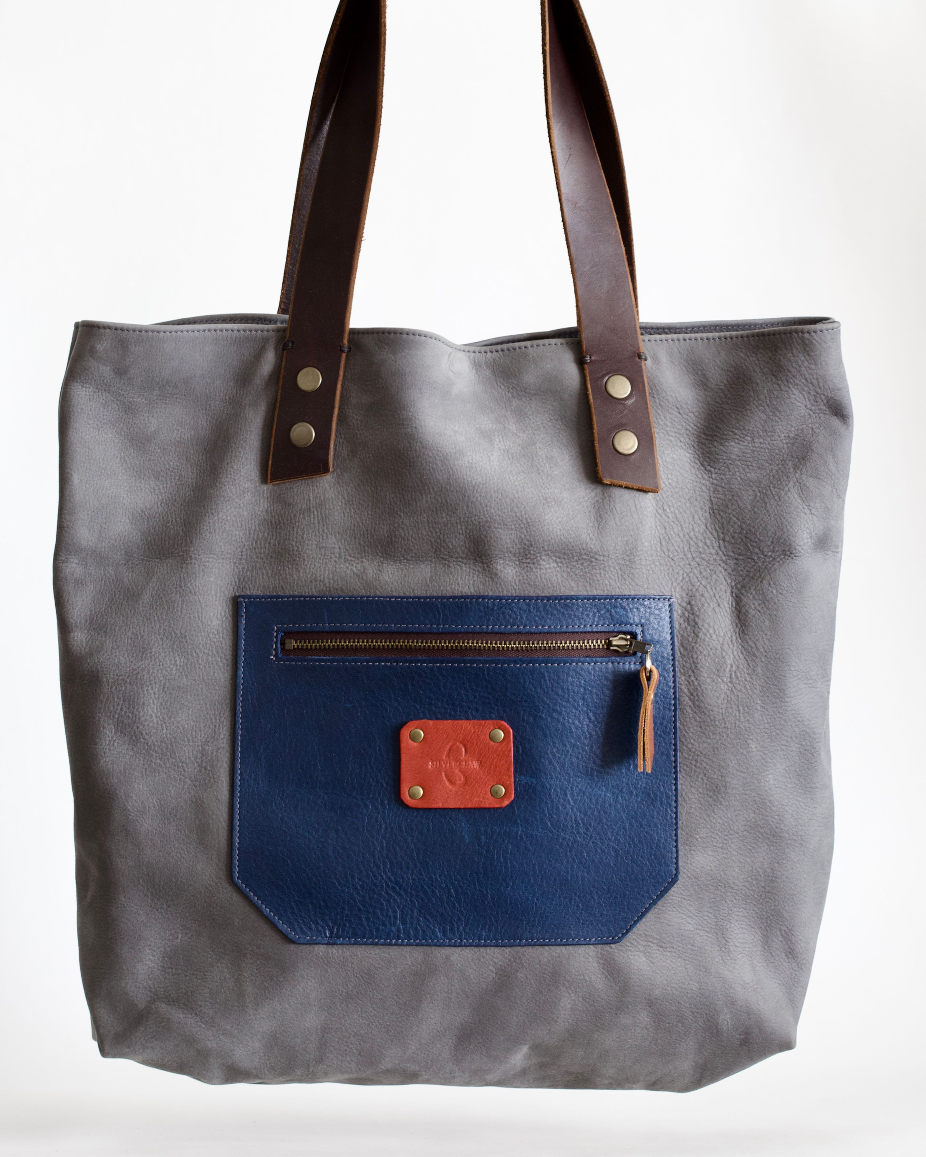 Roomy Bucket Tote (Full Grain Cowhide & Full Grain Buffalo)