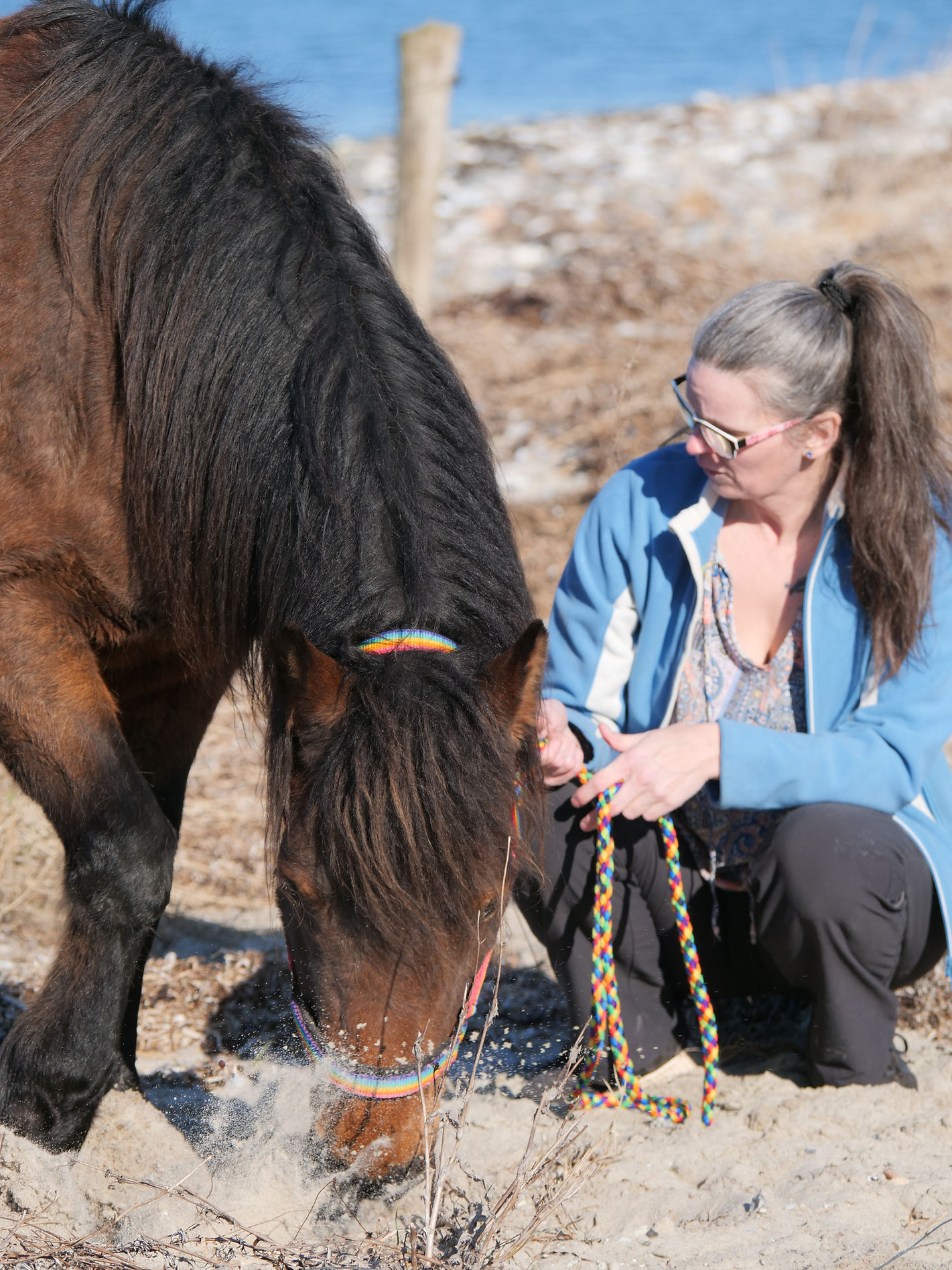 Nadine und Mongolenstute