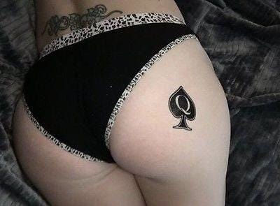 Thumbnail: Queen of Spades Temporary Tattoo Set for QoS - 3 Sheets - 27 Piece SpadesCastle 