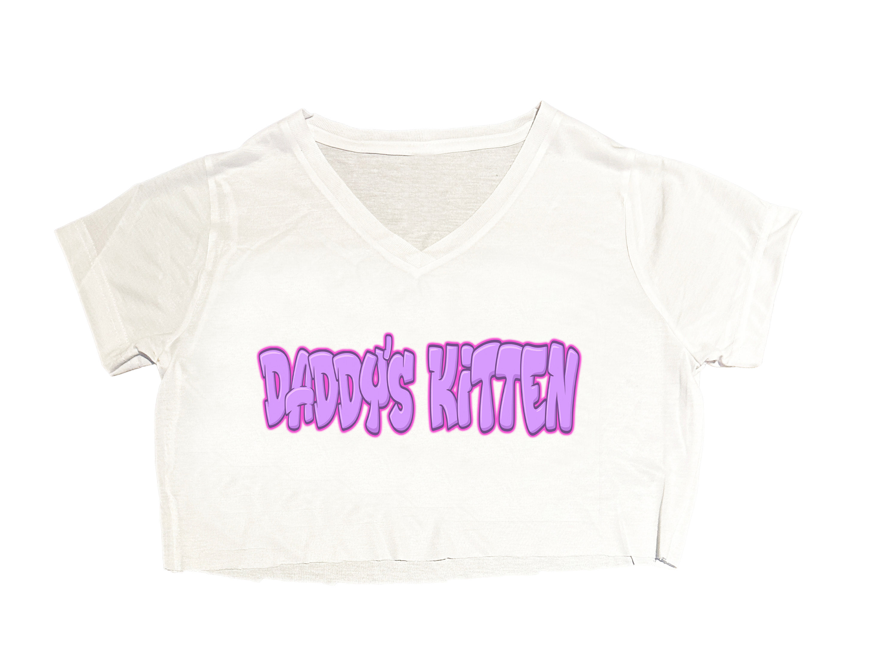 Daddy's Kitten Shirt V-Neck and Crew Neck Options