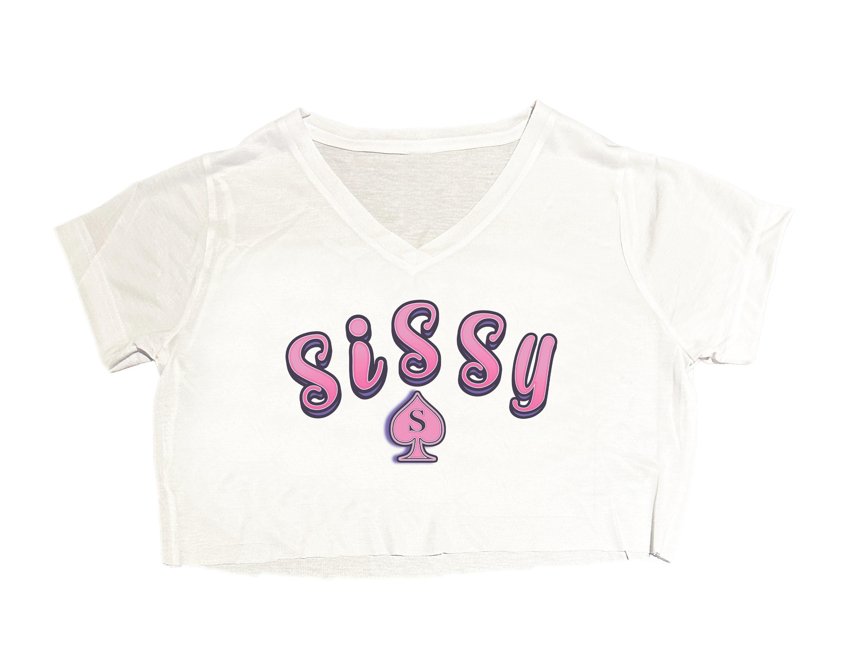 Sissy V-Neck Shirt with Sissy of Spades Symbol - Shirt Only, get matching yoga s