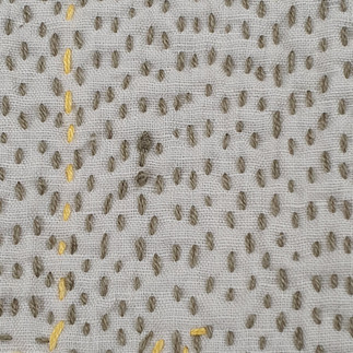 slow stitched hand stitched backing