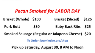 Krum Masonic Lodge Labor Day BBQ