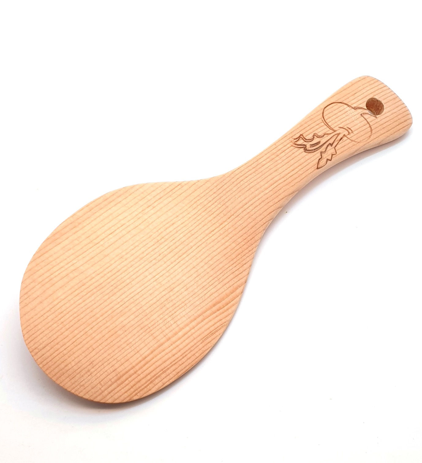 Spatule faite main pour Riz Sushi en bois de Hinoki 200x80mm