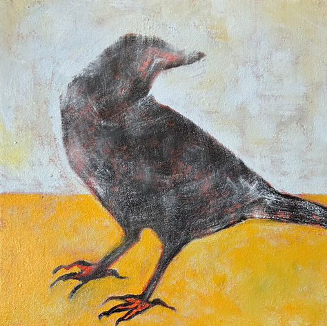 Windy Day Crow