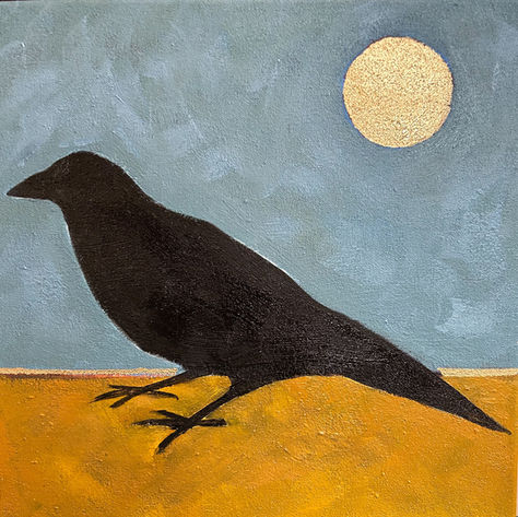 Windy Day Crow