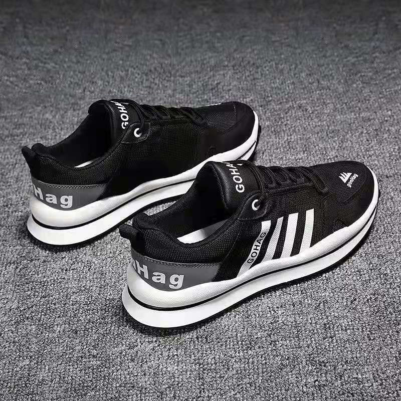 الصورة المصغرة: 2021 Winter Good Quality Running Shoes Breathable Men Fashion Soft Sole Black S