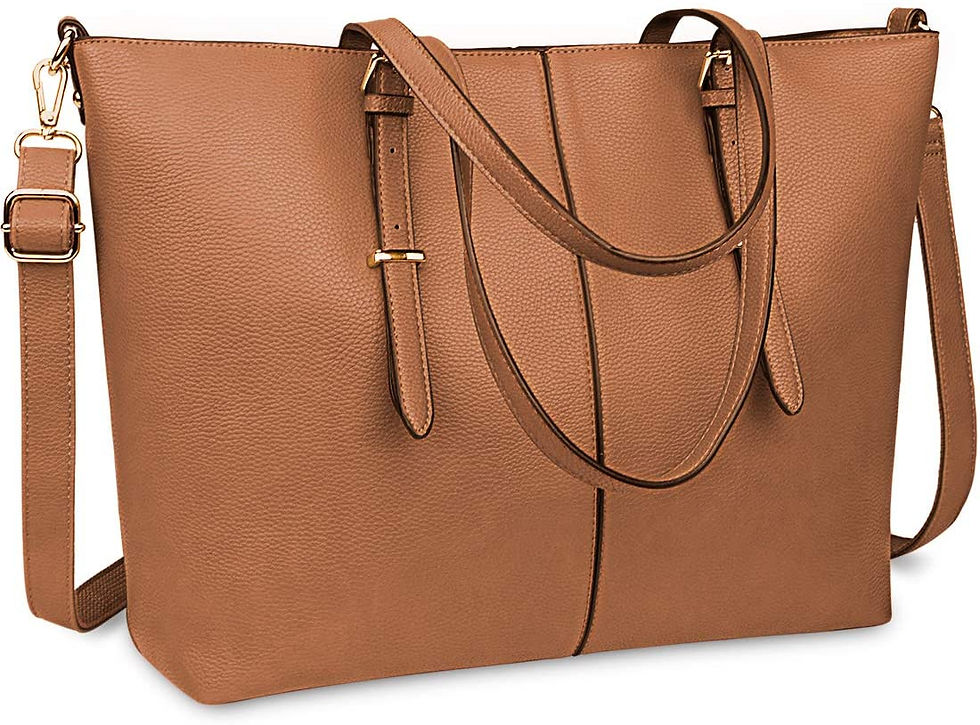 Миниатюра: Laptop Tote Bag for Women 15.6 Inch Waterproof Lightweight Leather Computer Lap