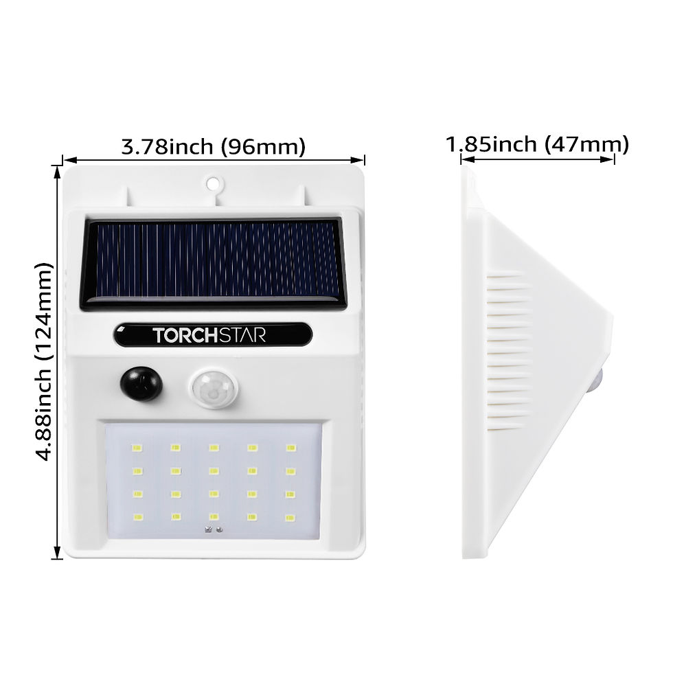 Thumbnail: TORCHSTAR 20 LED 320LM Solar Powered Motion Sensor Lights, Wireless Outdoor Wal