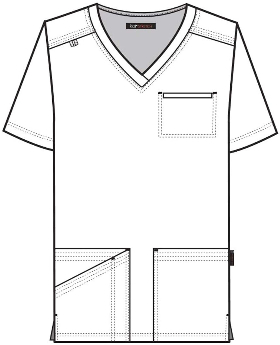 Thumbnail: KOI Stretch Comfortable & Easy Care Men's Tyler Scrub Top