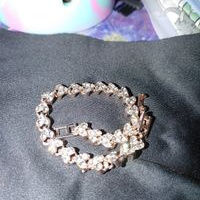 サムネイル： 2021 New Fashion Roman Style Woman 925 Sterling Silver Crystal Diamond Bracelet
