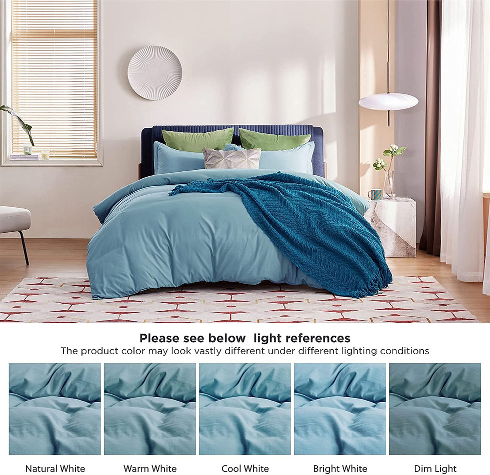 Thumbnail: Bedsure Grayish Blue Duvet Covers Queen Size - Washed Duvet Cover, Soft Queen D