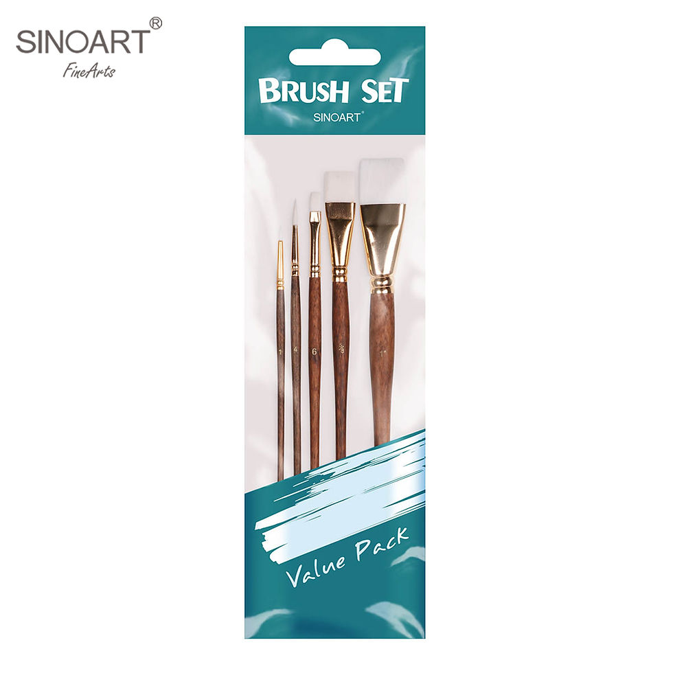 Thumbnail:  Wood Artist Oil Color in stock Wood Handle Acrylic Art Paint Brush Set