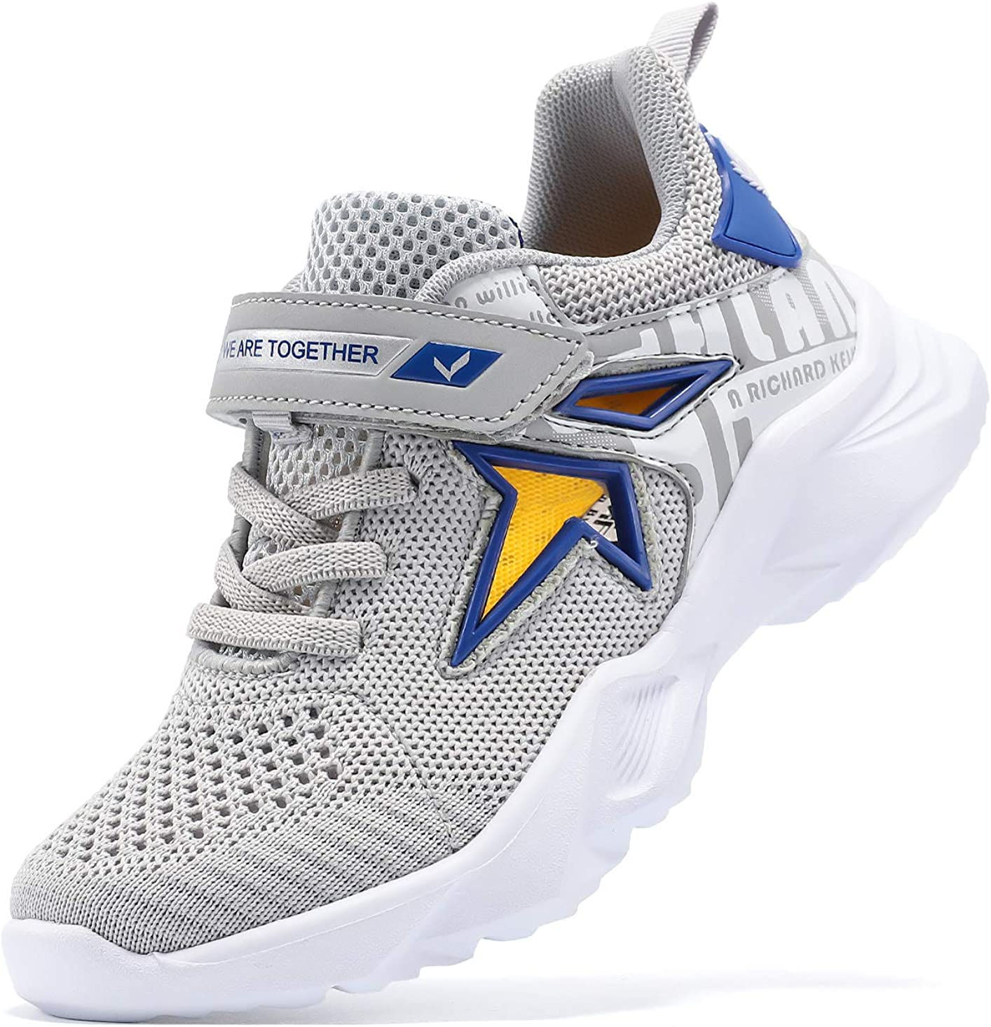 JMFCHI FASHION Boys Running Shoes Kids Sneakers Girls Athletic Tennis Shoe Brea