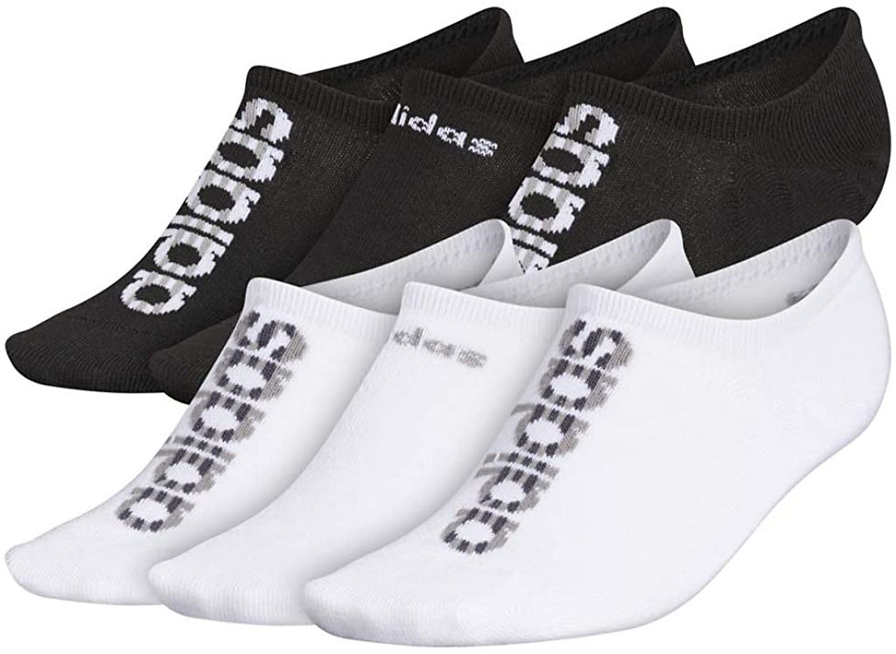 Thumbnail: adidas womens Superlite Linear Super No Show Socks (6-pair)