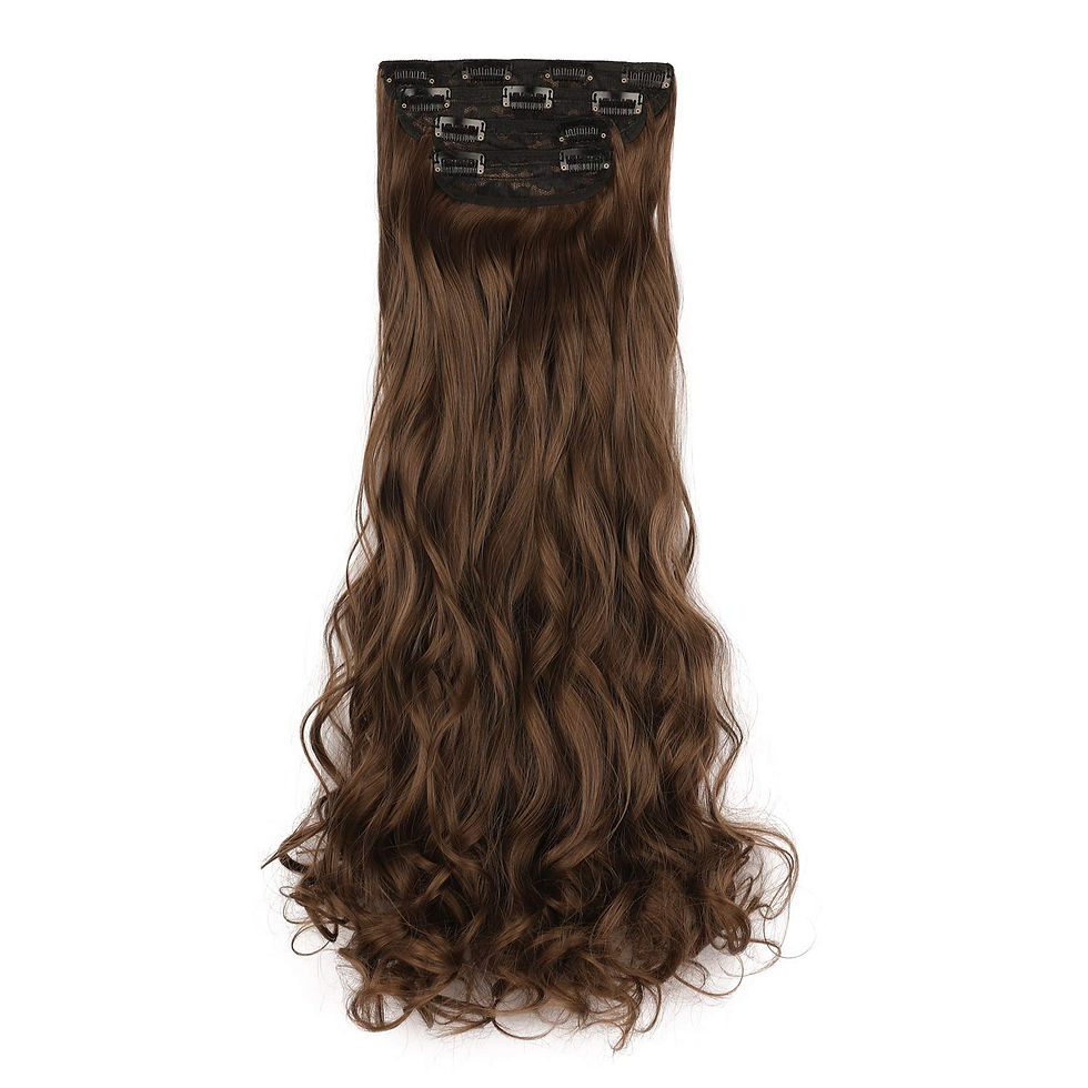 الصورة المصغرة: REECHO 18" Straight Long 4 PCS Set Thick Clip in on Hair Extensions Natural Bla